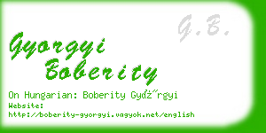 gyorgyi boberity business card